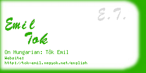 emil tok business card